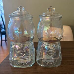 2 Count Glass Vessel
Iridescent Clear Gumball Machine Fillable
